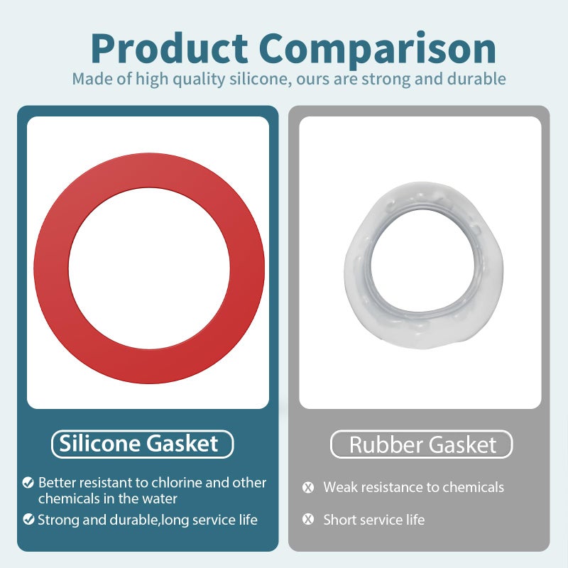 Ullnosoo Flush Valve Seal for Mansfield, 2 Pack Upgraded Silicone Material Toilet Replacement Parts, Tank Gasket for 210 and 211, Equivalent to 630-0030 - Image 3